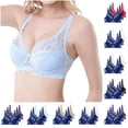 thumbnail image 2 of Gswybco 3PC Seamless Bras for Women Plus Size Lace Underwear Solid Color Everyday Brassiere Breathable Full Coverage Wireless Bras, 2 of 5