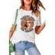 thumbnail image 4 of ABPHQTO Camiseta blanca con estampado de leopardo de cuernos largos de Whatever Lassos Your Longhorn para mujer, 4 of 5