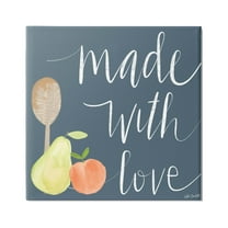 Stupell Industries Made With Love Kitchen Fruits Graphic Art Gallery Wrapped Canvas Print Wall Art, Design by Katie Doucette