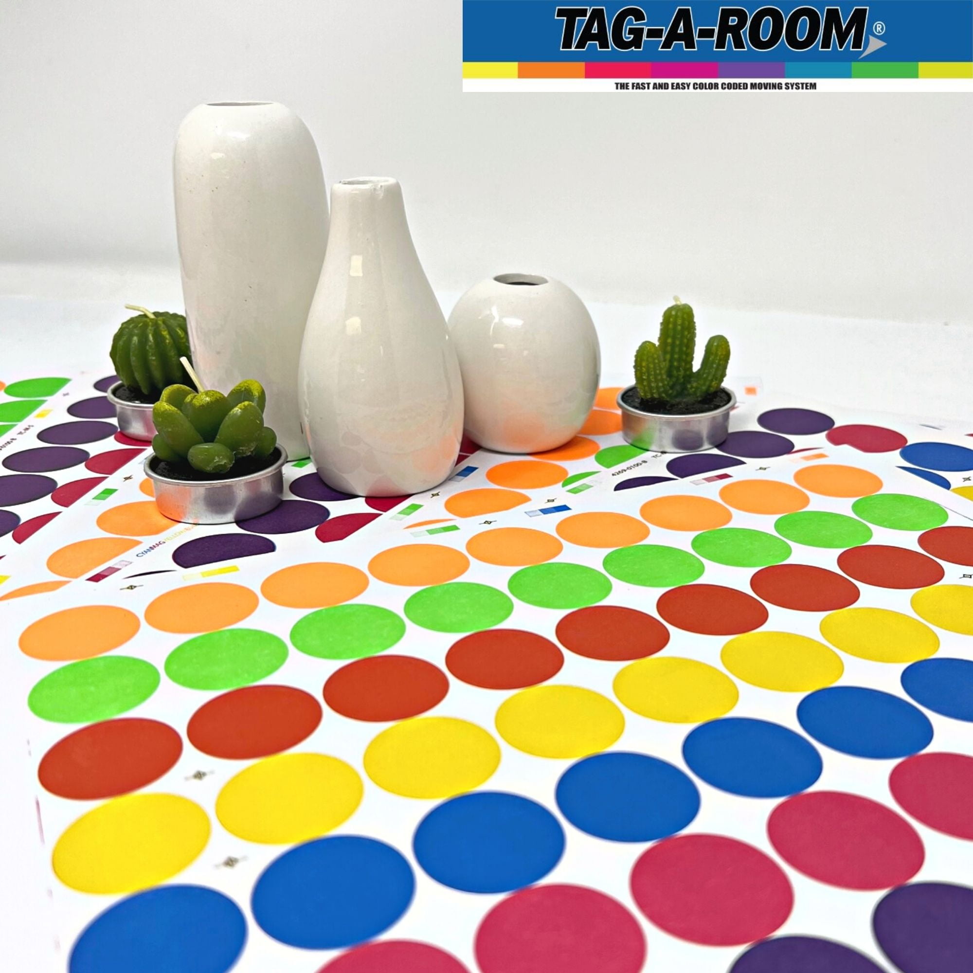 Tag-A-Room 1" Color Coded Circle Dot Label Stickers 567 Count