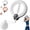 white, variant on Infinity Hoop 2.0 for Arms and Shoulder,360° Hand Crank Forearm Trainer with Digital Tracker for Home Workout Gym
