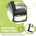 thumbnail image 2 of Devoko 3 Pieces Patio Furniture Set, Rocking Chairs with Coffee Table Set, Outdoor Wicker Bistro Set for Garden, 2 of 7