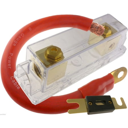 1 Fuse Kit - (1) ANL Fuse & (1) Inline Fuseholder Battery Install Kit 1/0 Gauge 1FT
