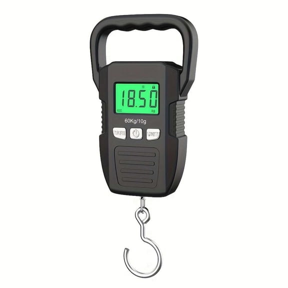 BUTOMKY Digital Luggage Scale, 60kg/10g Hanging Scale with USB Charging & Wide Handle, Portable Travel Weight Scale with Backlit LCD & Tare Function for Suitcases Shopping Postal