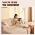 thumbnail image 4 of BIGSYY Boneless Sectional Couch, Modular Couch for Living Room, No Assembly Required, Modern Style, Adult, Corduroy, White, 4 of 8
