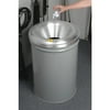 JUSTRITE 26655G 55 gal. Aluminum Round Trash Can , Gray