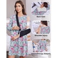 thumbnail image 3 of Pinspark Hospital Nightgowns Women Open Back Nightdress Bedridden Elderly Women' Pajama Dress Long Sleeve Post Surgery Gowns, 3 of 6