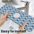 thumbnail image 6 of Sikiie Blue Shells Splash Guard for Sink Faucet-1 PC Super Absorbent Fast Drying Mat Sink Gadgets-Splash Guard for Kitchen, Sink Mat, 6 of 7