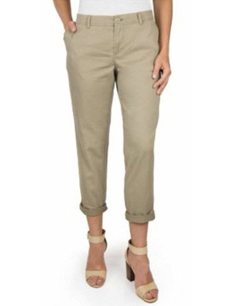 Woolrich Womens Size 4 Washed Sunday Chino Relaxed-Fit Crop Pant, Khaki -  Walmart.com