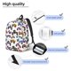 thumbnail image 3 of Disketp Cartoon Monster Trucks1 print Canvas Backpack Lightweight Travel Daypack Student Rucksack Laptop Backpack-Medium, 3 of 5