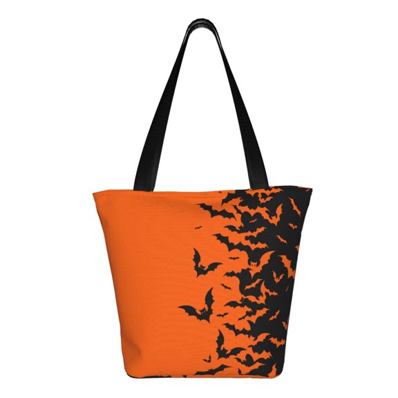 Ratiio Halloween Bats Print Shoulder Bag for Women, Polyester Crossbody Purse Lightweight Handbag for Daily Travel and Casual Use