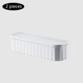 thumbnail image 5 of 2Pcs 5 Grids Box with Cover Drawer Dividers -Saving for Desktop Wardrobe Towels White, 5 of 8