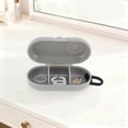thumbnail image 4 of Unique Bargains 1 Pc Mini Style Jewelry Box Jewelry Organizer Gray Black PP Silicone, 4 of 5