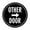 Black, variant on Signs ByLITA Circle Other Door (Right Arrow) Sign (Brushed Gold) - Medium