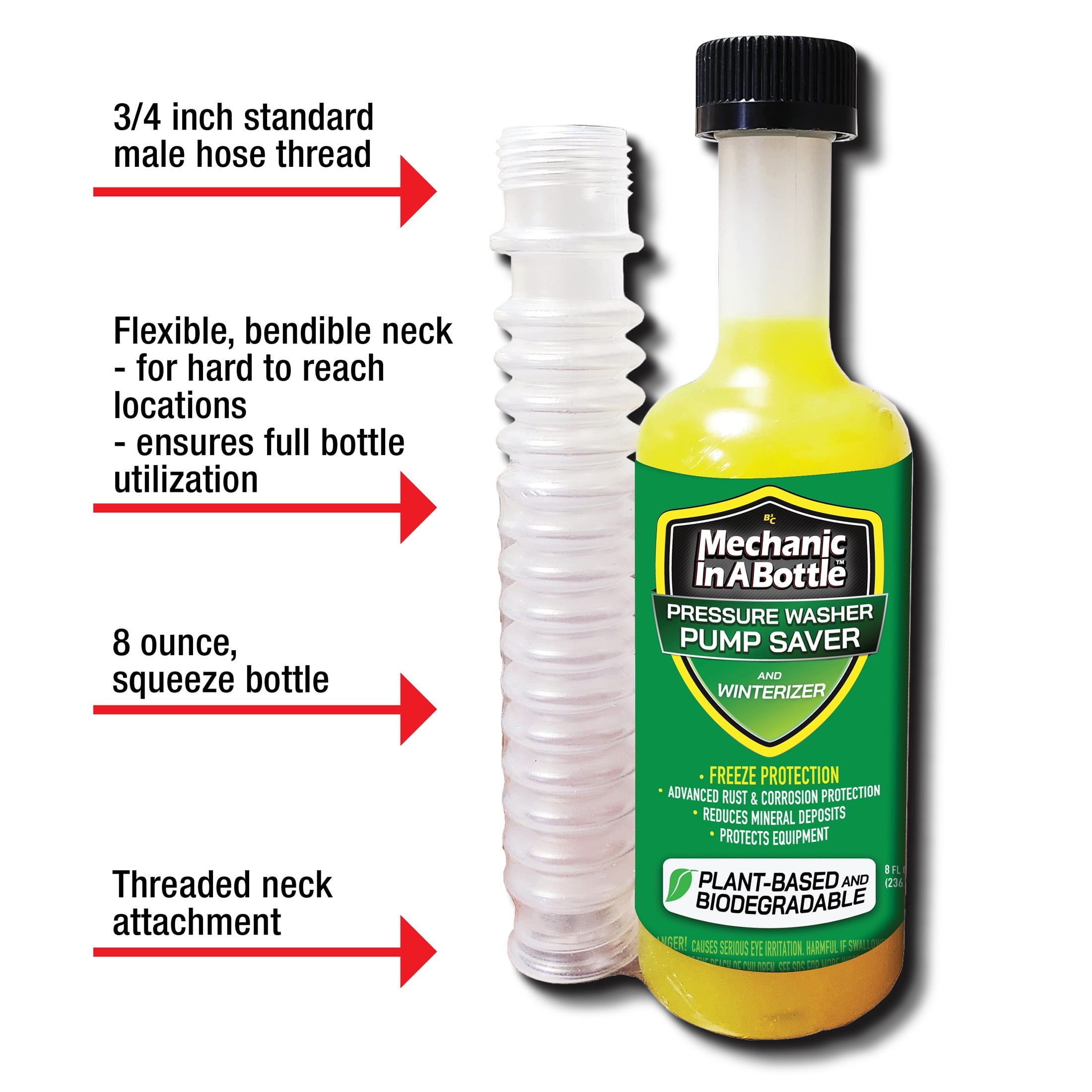 Mechanic In A Bottle Pressure Washer Pump Saver & Winterizer 8 oz.