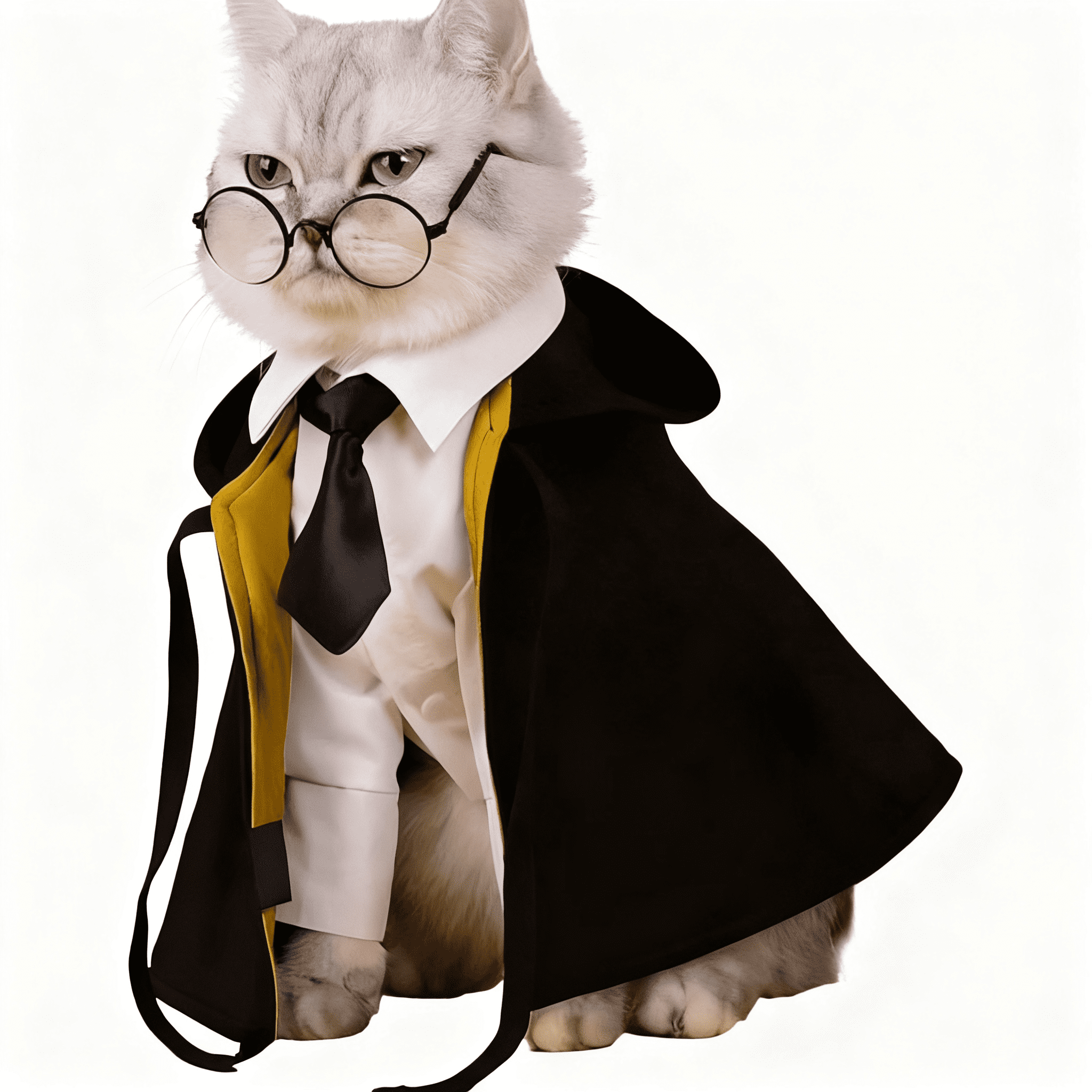 Pet Halloween Wizard Cape Costume for Cats and Small Dogs with Breathable Fabric