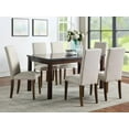 thumbnail image 3 of Upholstered Dining Chairs Set of 2, Linen Fabric Dining Room Chairs with Nailhead Trim and Solid Wood Legs, Armless Dining Chairs for Home Kitchen Dining Room Living Room - Beige, B2354, 3 of 10