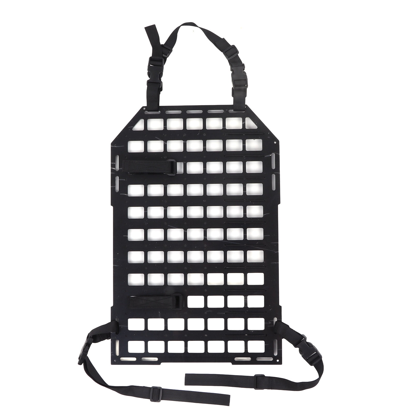 Rupoun Rigid Black Molle Backseat Car Organizer Insert Panel with Fastening Straps for Cars SUVs Heavy Duty Tactical Auto Clutter Catcher 21.65 inches / 53.98 cm Length