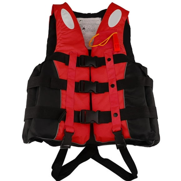 Gilet en Nylon à 4 Boucles pour une Aventure Sécuritaire, Homologué Garde Côtière Type III PFD, Veste de Sauvetage Durable Légère et Respirante pour Activités Nautiques