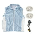 thumbnail image 2 of Chaleco de Refrigeración Chaqueta Azul de Verano Traje de Aire Acondicionado Chaleco Ventilador Ligero Traje de Aire Acondicionado sin Mangas para Botiquines de Primeros ANGGREK Otros, 2 of 8