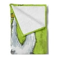 thumbnail image 2 of Sloth Soft Flannel Fleece Throw Blanket, Smiling Sloth Clutches Hanging on a Branch Habitat Wildlife, Cozy Plush for Indoor and Outdoor Use, 50" x 70", Pale Grey Green White, by Ambesonne, 2 of 5