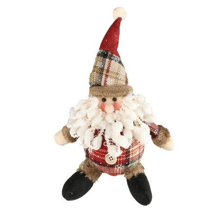 Christmas Santa Claus Doll Toy Ornaments Decoration, Christmas Standing Figurine Toy Xmas Home Indoor Table Ornament Decorations Green/Red/Grey