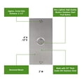 thumbnail image 2 of Waterwood WW162 Medium Rectangle Stainless Steel Doorbell, 2 of 6