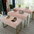 thumbnail image 4 of Nvzi Solid Color Plush Table Runner,Faux Sheepskin Decorative Shaggy Dresser Scarf,Not-Slip Desk Pad Food for Christmas Weddin,Luxury False Fur Dresser Tablecloth-Light Pink 40x100cm(16x39inch), 4 of 5