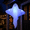 #6-Light Up Hanging Ghost Decor, variant on Clearance Light Up Hanging Ghost Decor, White Gauze Ghost Ornament with Blue LED Lights, Halloween Hanging Decoration for Front Door Porch Yard Tree Party Indoor Outdoor