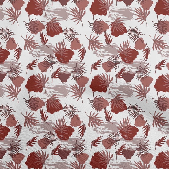 oneOone Cotton Silk Maroon Fabric Leaf With Abstract Texture Sewing Craft Projects Fabric Prints By Yard 42 Inch Wide