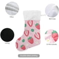 thumbnail image 3 of Coolnut Strawberry Christmas Stocking Personalized Large Candy Stocking, Xmas Stockings Decoration Hanging Gift for Family Holiday Party Ornaments Decor Fireplace, 3 of 7