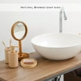 thumbnail image 2 of Natural Bamboo Soap Dish - Eco-Conscious Wooden Bar Soap Holder, Elegant Round Design - Perfect Accessory for Bathroom & Kitchen Sinks, Durable Tray for Soap Storage, 2 of 6