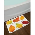 thumbnail image 2 of Fall Bath Mat, Realistic Illustration of Dried Seasonal Foliage with Raindrops on a Vein Background, Plush Bathroom Decor Mat with Non Slip Backing, 29.5" X 17.5", Multicolor, by Ambesonne, 2 of 2
