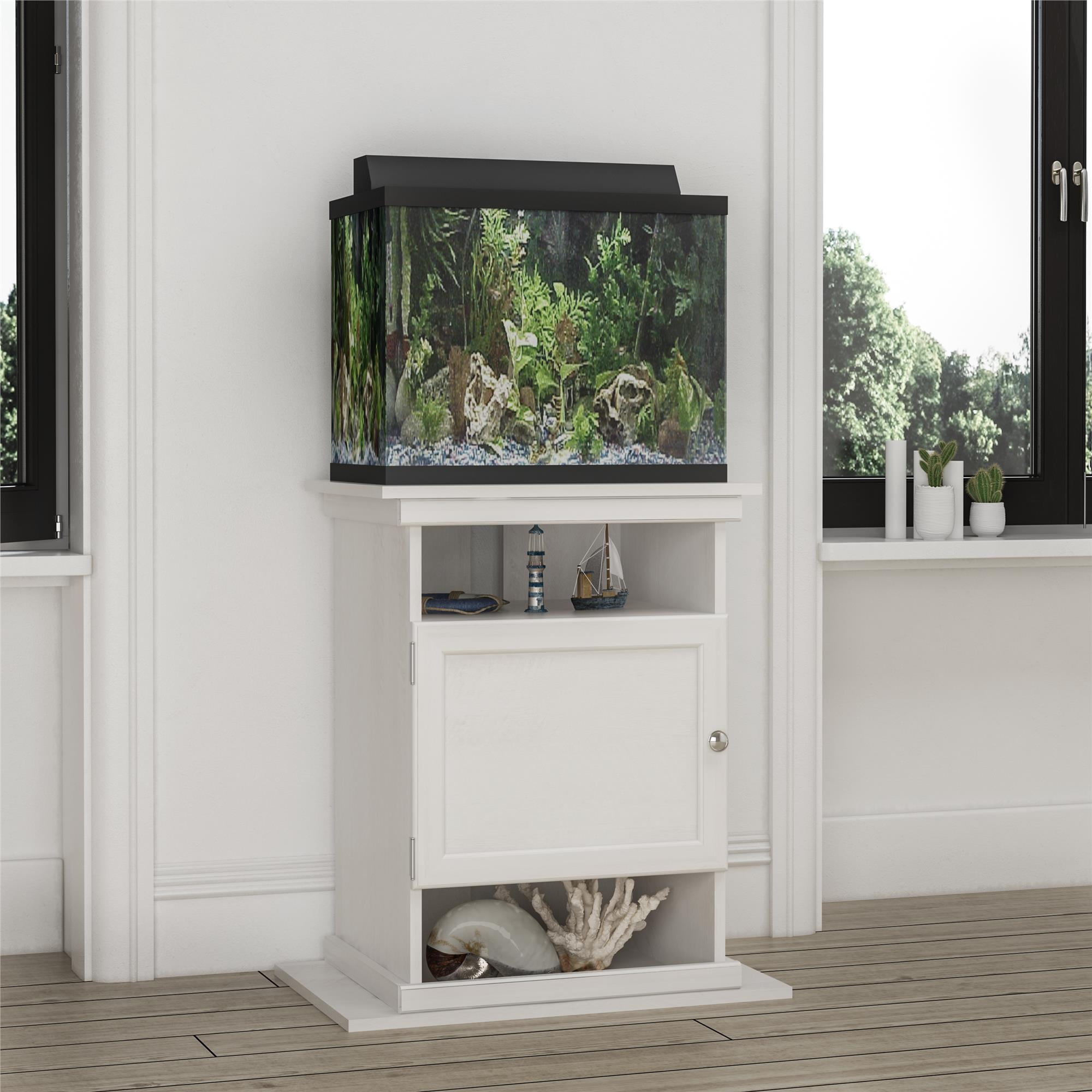 Flipper™ 10/20 Gallon Aquarium Stand, Ivory Oak - Walmart.com - Walmart.com