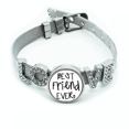 thumbnail image 1 of La amistad mejor amigo nunca palabras citas Pulsera pulsera pulsera de cristal amor pulsera ajustable, 1 of 2