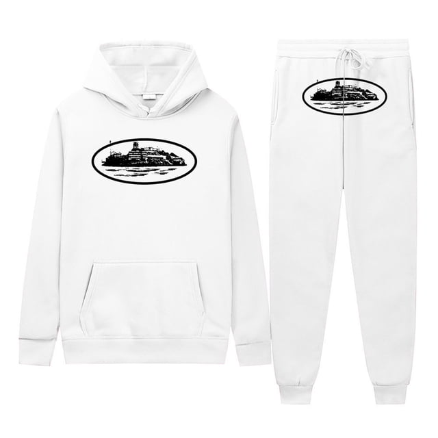 Costume Tendance pour Hommes pour Automne et Hiver Style Décontracté de Rue Coupe Ample Ensemble Deux Pièces Confortable pour Planche à Roulettes et Détente
