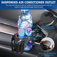 thumbnail image 2 of Portavasos para automóvil y soporte para teléfono para ventilación de aire, soporte para bebidas multifuncional 2 en 1, universal para camioneta SUV (negro/plateado), 2 of 3