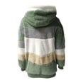 thumbnail image 3 of Eyicmarn Women Thermal Coat, Variegated Color Zipper Open Front Oversize Overcoat in 8 Colors, 3 of 4