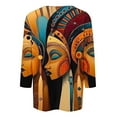 thumbnail image 3 of Tbopshirt Black History Month Shirts Women,Plus Size Tops 3/4 Sleeve,Fashion Printed Casual Round Neck Pullover Womens Graphic T Shirts,S-XXXL,Black History Gifts, 3 of 5