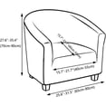 thumbnail image 5 of Funda protectora para sillón Club (blanco y negro) - Muy elástica - Desmontable y lavable - Protección de muebles para salón, 5 of 5
