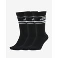thumbnail image 6 of NIKE NSW ESSENTIAL 3-PACK CREW SOCKS BLACK WHITE CQ0301 010 MEN Sz LARGE / 8-12, 6 of 6