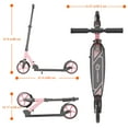 thumbnail image 2 of SIMATE Kick Scooter for Teens,Kids Ages 6-12,4 Adjustable Levels,Foldable, Lightweight , 8in Big Wheels,Max Load 240 LBS,Pink, 2 of 6