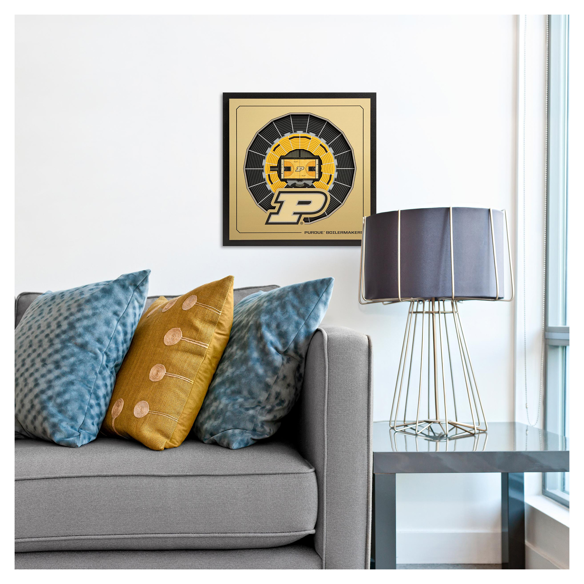 IDNA Purdue Boilermakers 12" x 12" Stadium Series 3D Wall Art
