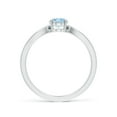 thumbnail image 2 of Angara Natural 0.6 Ct. Aquamarine Solitaire Ring in 14K White Gold for Women (Ring Size: 12), 2 of 10