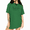 Green, variant on Women's Grateful Calm Soul Black Single Bird Sacred Psalm Faith Print Short Sleeve Crewneck Apricot Tops