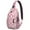 Halloween Pink Ghosts, variant on Sling Backpack,Halloween Glowing Spider Web Pattern Sling Bag with Water Bottle Holder,Waterproof Sling Bag for Men/Women with Headphone Jack for Hiking,Travel