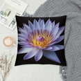 thumbnail image 2 of JEUXUS Purple Lotus Flower High-Quality Short Plush Pillowcase White, 2 of 5