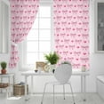 thumbnail image 5 of Fsddascl Romantic Pink Bow Blackout Curtains for Bedroom/Living Room, Thermal Insulated Kitchen Curtains, Love Vintage Preppy Art Grommet Darkening Window Treatment Drapes 42"x84"x2, 5 of 6