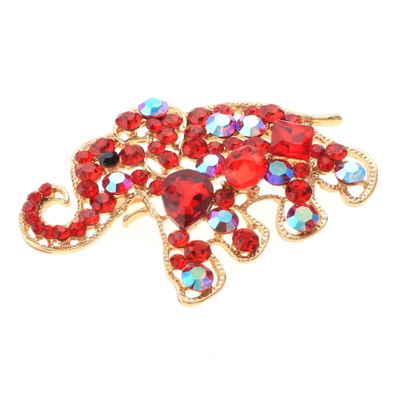Crystal Elephant Brooch