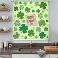 thumbnail image 4 of Happy St. Patrick's Day Sheer Curtains 54 Inches Long, Spring Lucky Shamrock Cloud Green Light Filering Curtains, Breathable Simi Curtain Privacy Drapes for Kitchen Bathroom Small Window Treatment, 4 of 9